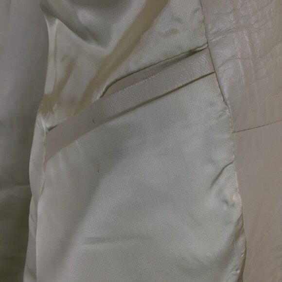 Vericci Cream Leather Jacket - Picture 6 of 11